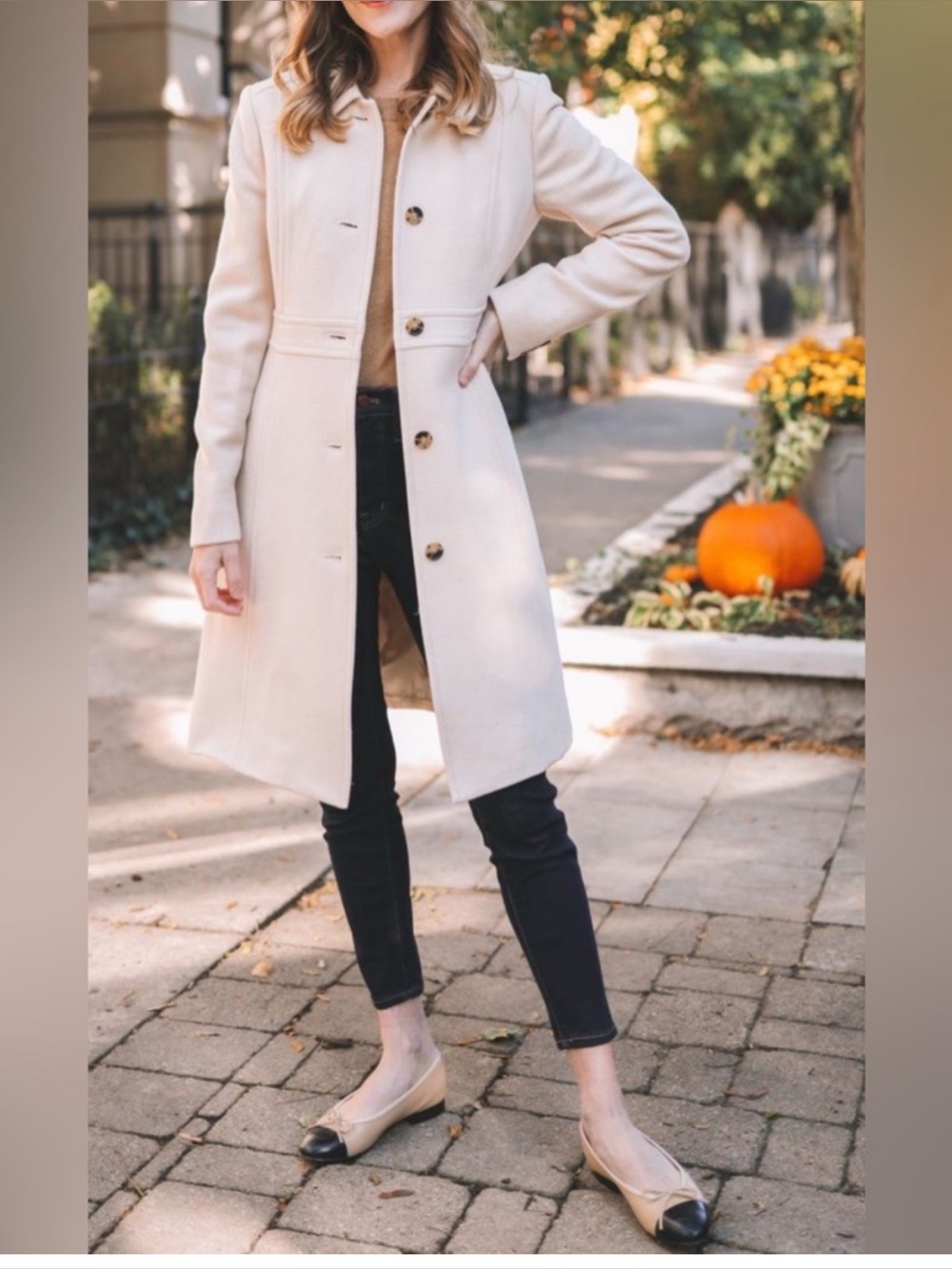 J. Crew Cream Trench Coat